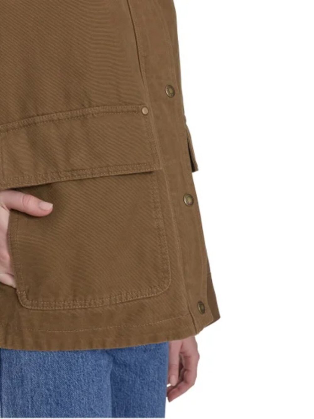 Levi’s Women’s Canvas Jacket Utility Workwear Casual Button Front Coat Tan - NWT - Picture 6 of 7